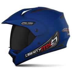Capacete Esportivo Motocross Trilha Liberty MX Pro Vision Viseira Fumê