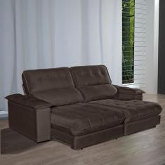 Sofá 5 Lugares 2,90m Retrátil e Reclinável Girona Bom Pastor