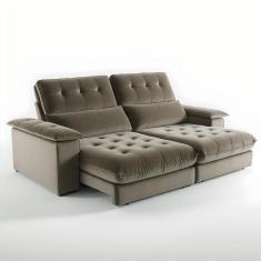 Sofá 5 Lugares 2,90m Retrátil e Reclinável Girona Bom Pastor