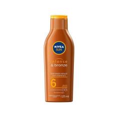 Loção Bronzeadora Nivea Sun Intense & Bronze - FPS 6 125ml, Branco, se