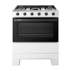 Fogão de Piso 5 Bocas Esmaltec F5ISB Ideal Pop | Mesa em Aço Inox, Acendimento Manual, Branco