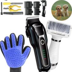 Kit Completo: Máquina Tosa 1991, Secador E Luva - Kemei, Bivolt