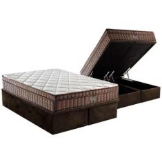 Cama Box Baú Queen: Colchão Anatômico Anjos D28 / AG65 Anjos Star+ Bas