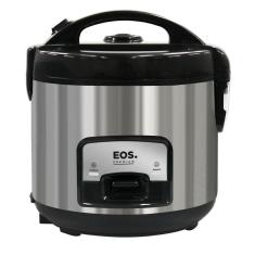 Panela Elétrica De Arroz EOS 5 Xicaras Inox Preta Tampa Vidro Clear Glass EPA05PI 110V