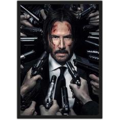 Quadro Decorativo John Wick Filmes Cinema Salas Quartos Decorações Com