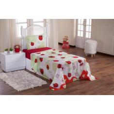 Jogo De Lençol De Solteiro Infantil Com 3 Peças Joaninha - Nathalia En