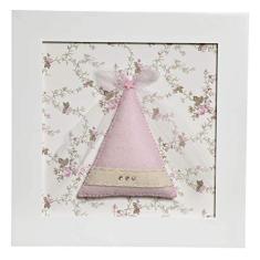 Potinho de Mel Quadro Decorativo Chapéu De Fada Quarto Bebê Infantil Menina Rosa