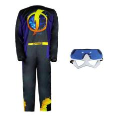 Fantasia do Super Choque Infantil 4 a 14 Anos Herói Static - Fantasias