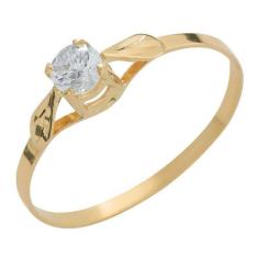 Anel de Ouro 18k Folha Solitária - Meu Anel, 10