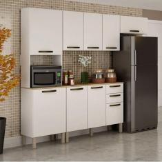 Cozinha Compacta 4 Peças Valência - Sallêto Móveis Branco
