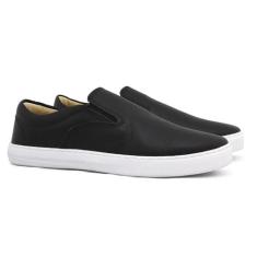 Tênis Slip-On Masculino Couro West Bulls Casual Conforto