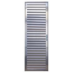 Porta de Alumínio Brilhante Palheta CMC Modular - Lado Esquerdo - 2.10