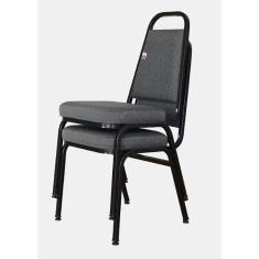 02 Cadeiras Empilhável para Hotelaria Linha Hotel Jersey Marrom