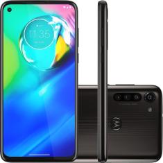 Smartphone Motorola Moto G8 Power 64GB 4G Wi-Fi Tela 6.4'' Dual Chip 4GB RAM Câmera Tripla + Selfie 16MP - Preto Titanium