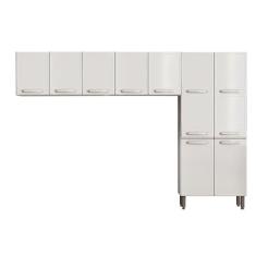 Kit De Cozinha Completa 3 Peças Evidence (2 Armários + 1 Paneleiro) Cpt59 Branco - Bertolini