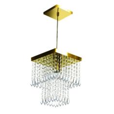 Lustre Pendente De Cristal Acrílico Marrycrilic Dourado - MARRYLUZ
