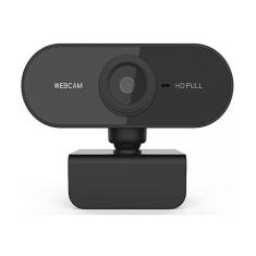 Webcam Full HD 1080p com Microfone - Para Home Office e Videoconferências, Preto
