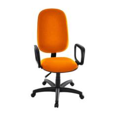 Cadeira Presidente para Escritório com Braços Linha Uno Laranja