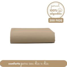 Lençol de Cima Percal 100% Algodão 200 Fios sem Elástico Solteiro Toqu