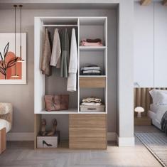 Guarda-roupa Closet com 1 Gaveta 1 Cabideiro 2 Prateleiras e 1 Porta C