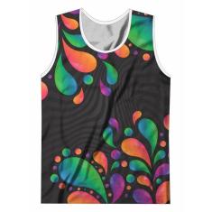 Abadá Regata Adulto Carnaval Fantasia Bloquinho Colorido