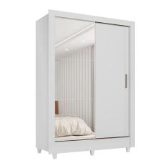 Guarda Roupas Solteiro com Espelho 2 Portas de Correr 2 Gavetas Bélgica Andirá