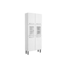 Paneleiro De Cozinha Evidence 7039 6 Portas (2 C/ Vidro) 80cm Branco - Bertolini