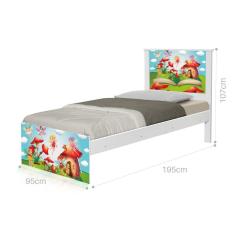 Cama Solteiro Mundo das Fadinhas com Colchão