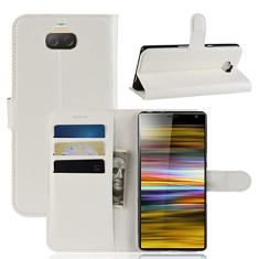 Capa para Sony XA3 Ultra, capa carteira flip de couro PU premium com compartimento para cartão, suporte e fecho magnético [capa interior à prova de choque de TPU] Compatível com Sony XA3 Ultra