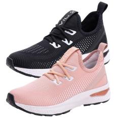 Combo 2 Pares Tênis Feminino Esportivo Academia Caminhada - VILI, Pret