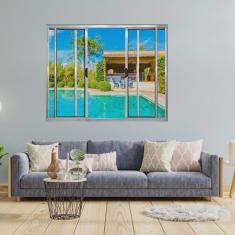 Janela Vitrô de Alumínio 4 Folhas 100 X 120cm Modular Brilhante