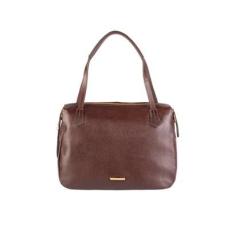 Bolsa básica de ombro em couro liso Débora-Feminino