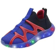 Tenis Infantil Menino Pé Com Pé Bubble Led 58501-Masculino