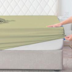 Lençol Algodão 180 fios com Elástico Casal Queen Maciez e Conforto - L