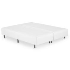Cama Box KING SIZE Bipartido Universal  Branco - 193x203