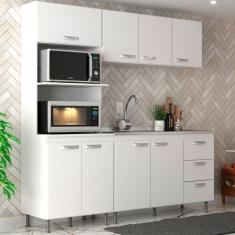 Cozinha Compacta Ipanema 8 Portas 3 Gavetas Branca