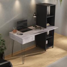 Escrivaninha com Estante e Gaveta Fusion