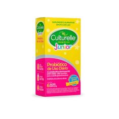 Culturelle Probiótico Júnior, Com Lactobacilos, Sem Glúten, Sem Lactose, Para Bebês, Crianças e Adolescentes a partir de 1 ano, Sem Sabor, 6 Sachês