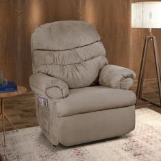 Poltrona Reclinável Barão Império Estofados Chocolate