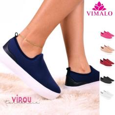 Tênis feminino slip on shoes sola expandida super leve e flexível sh-0