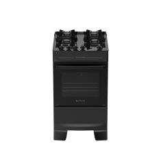 Fogão Atlas Mônaco Top Glass 4 Bocas com Mesa de Vidro e Acendimento Automático Bivolt Preto