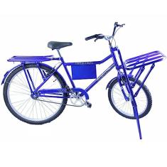 Bicicleta de Carga com Bagageiro Aro 26 cor Azul