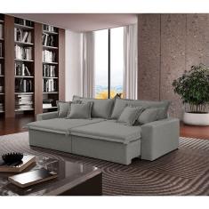 Sofá Montreal Linho 02 Módulos De 80cm B25cm Meu Sofá Online A230 Linho Cinza