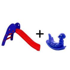 Escorregador Baby e Gangorra Nhoca Rosa - Conjunto Perfeito para Crian