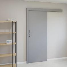 Kit Porta de Correr Completa 80x213x14 com Ferragens