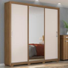 Guarda Roupa Casal 3 Portas Com Espelho e 2 Gavetas Residence