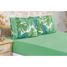 Jogo de Cama Naturale Casal Queen 03 peças 200 fios matelado estampado