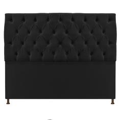 Cabeceira Sofia 160cm Queen Size Suede Preto
