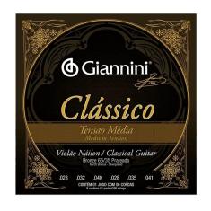 Encordoamento Violão Nylon Tensão Média Clássico Giannini