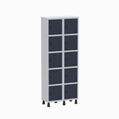 Armário Locker Guarda Volume Aço Light 10 Portas 69x179,5cm - Pandin M